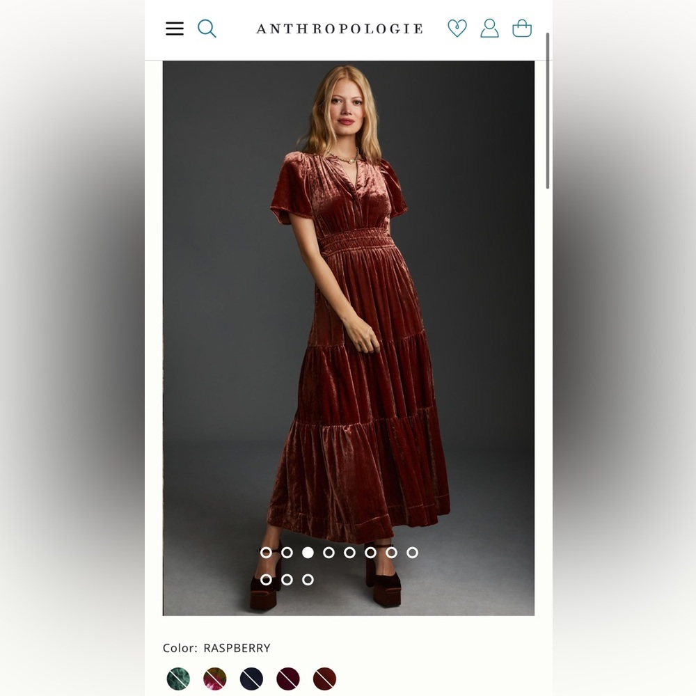 Somerset Velvet Maxi in Raspberry